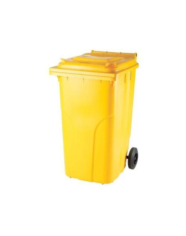  Geltonas 240 litrų konteineris PLASTIKO atliekoms
