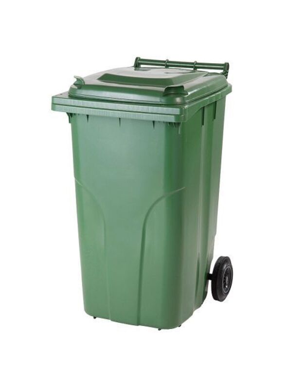  Žalias 240 litrų talpos konteineris STIKLO atliekoms